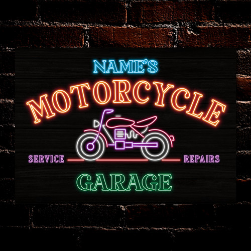 Personalised motorbike sign - motorbike,