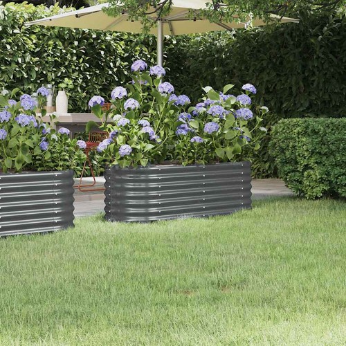 Large galvanised steel - steel, raised