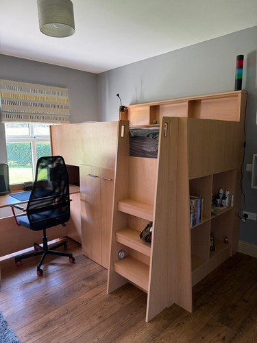Bespoke made loft bed with - made,