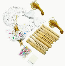 Make Your Own Peg Doll Angel Fairy Wooden Dolly Pegs Children's Craft Kit Set 10