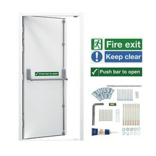 Fire Exit Doors / Steel Security Emergency / Fire Escape Door with Panic Bar