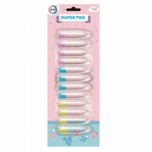 Baby nappy pins coloured - pins,