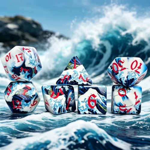 Great wave dice - set, |