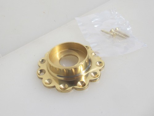 Brass door knob rose handle - door,