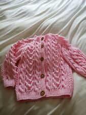 Hand knitted baby aran cardigans