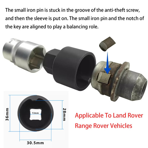 Four tooth wheel lock - four, nut