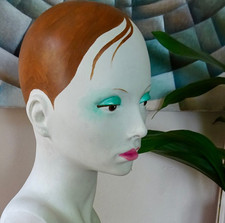 vintage hand painted mannequin