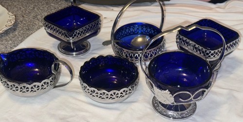 Cobalt blue glassware - set, 6