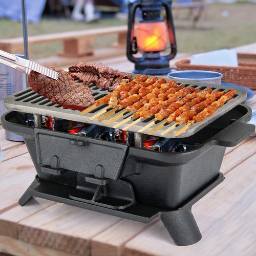 Cast iron portable hibachi - iron,