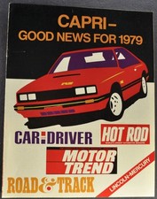 1979 Mercury Capri Road Test Brochure Turbo RS Coupe Nice Original 79