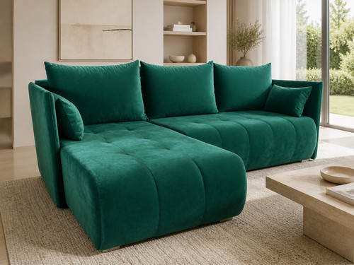 Corner sofa bed with storage - sofa,