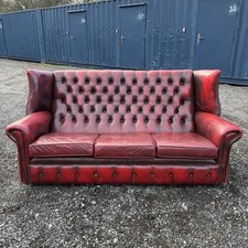 Vintage Three Seater Oxblood