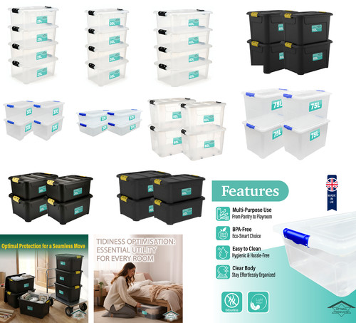 Stackable plastic storage - 4x,