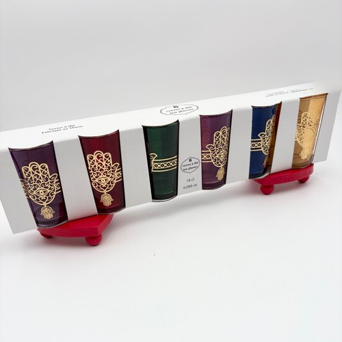 Moroccan tea glasses set 6 - glasses, of