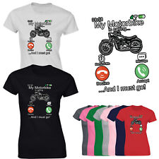 Biker Ladies Funny UK Music Legend Vintage Retro Bike Gift Top TShirt