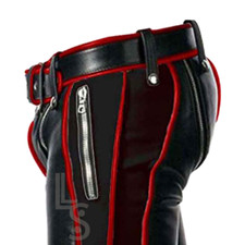 REAL Black-Red COW LEATHER