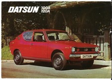 Datsun Cherry 100A 120A 1974-1976 UK Market Brochure Saloon Estate Coupe Nissan