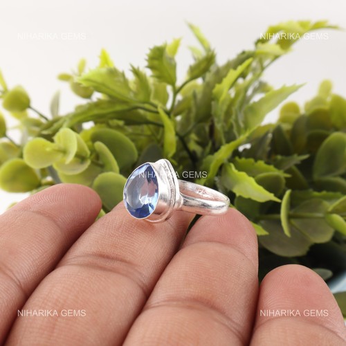 Sterling silver pear tanzanite - pear,