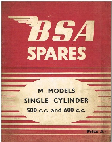 Bsa m20 m21 m33 500cc - m33, 600cc