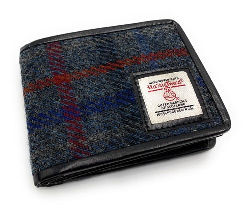 Mens harris tweed trifold - tweed,