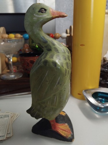 Vintage carved hand painted - carved,