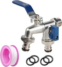 Double Garden Tap, Dual Outlet