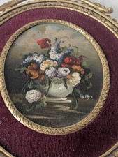 Vintage Miniature Floral Oil