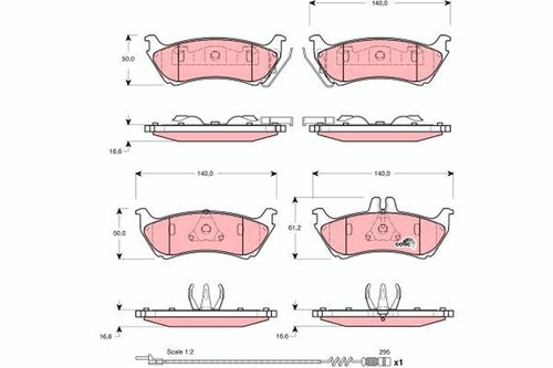 Fits trw gdb1456 brake - gdb1456,