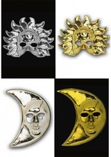 Sun & Moon Masks Silver Gold