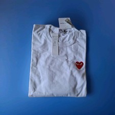  Play Commie Des Garcons White T Shirt Full Selves RRP£75. stock(3×XL) & 2×L 