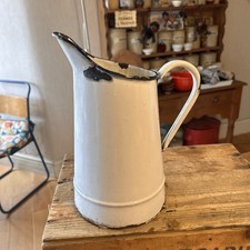 Vintage French White Enamel