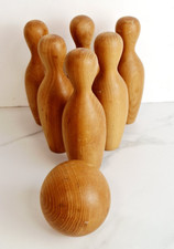 Vintage Wooden Bowling