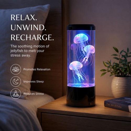Led jellyfish lamp colour - led, 8