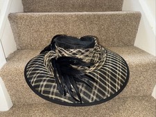 Bhs Hat Occasion Hat Wedding Races Formal black cream feathers Hatinator