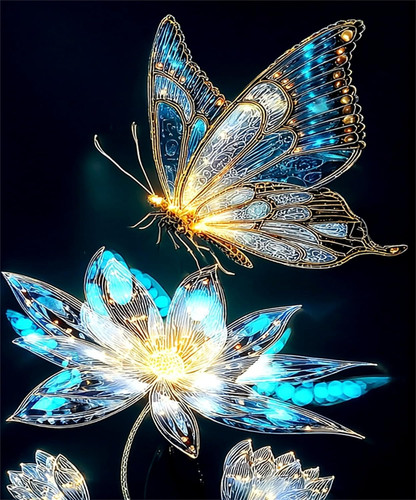 Butterfly paint numbers kit - by,