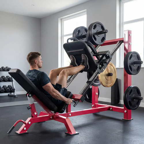 Leg press squat machine wheel - press,