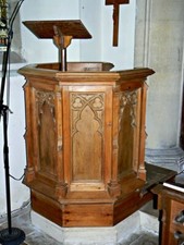 Photo Church - Pulpit St Matthew's Church Coates  c2013