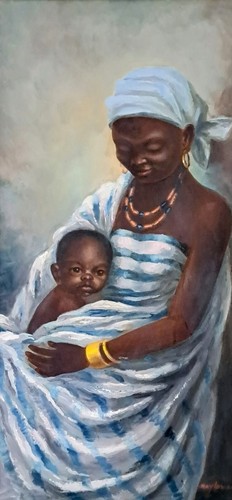 Large antique oil canvas - antique,