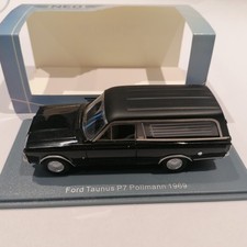 Neo Scale Models 1:43 1969 Ford Taunus P7 Pullmann Hearse With Case