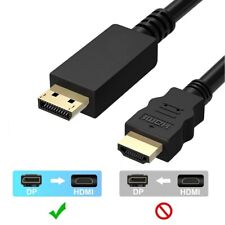 2m DisplayPort DP Display Port to HDMI Male Plug Display/Monitor/TV Cable Lead