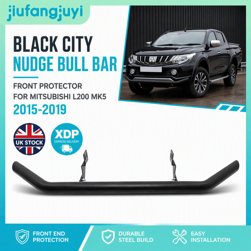Black city nudge bull bar - bull,