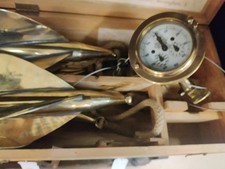 Antique Brass Ship's Taffrail Log – Walker's England (Complete Set)