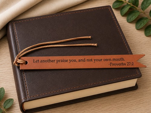 Leather look bible verse - look,