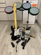 Rock Band for Xbox 360 Drum Kit Guitar Hero Microphone Beatles Rockband Game VGC