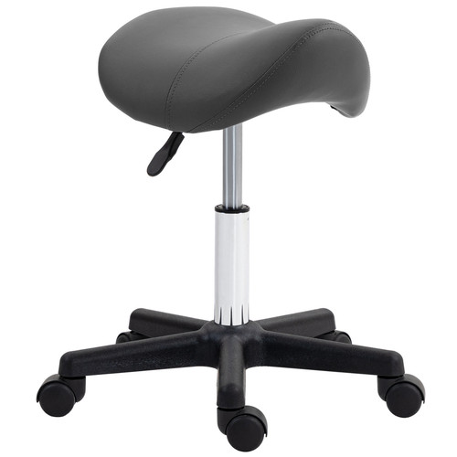 Saddle stool grey - pu, sponge
