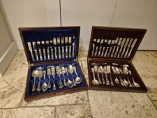 2 X Canteens 44 Piece silver