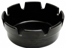 Ashtrays Black Plastic Pack of