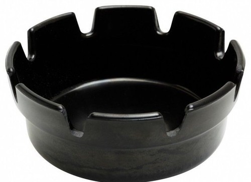 Ashtrays black plastic - black, pack