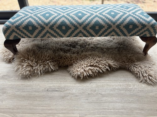 Vintage long footstool - long,