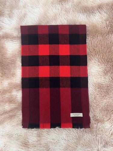 Burberry scarf red black - burberry,